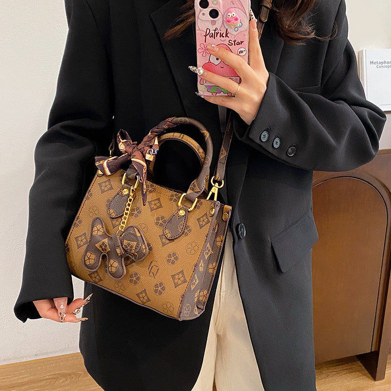 Women's Printed Contrast Color Letter Presbyopic Light Luxury Crossbody Bags
