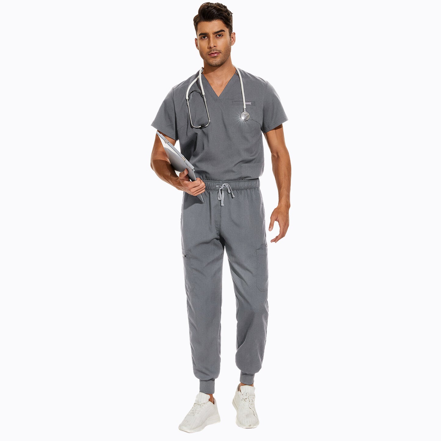Women's & Men's Hospital Korean Hand Washing Short-sleeved Doctor Uniform