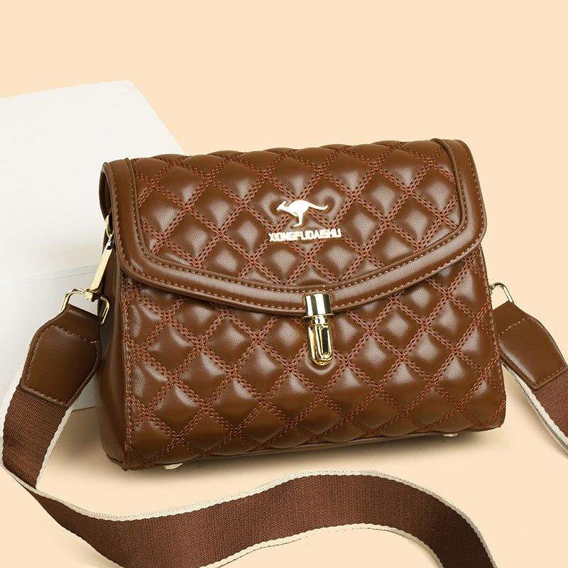 Lady Temperament Diamond Zipper Classic Style Shoulder Bags