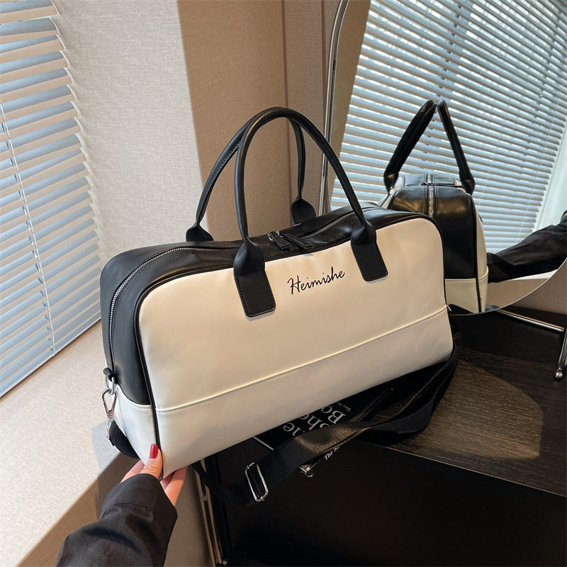Short Business Trip Fashion Color Contrast Simple Portable Travel Bags
