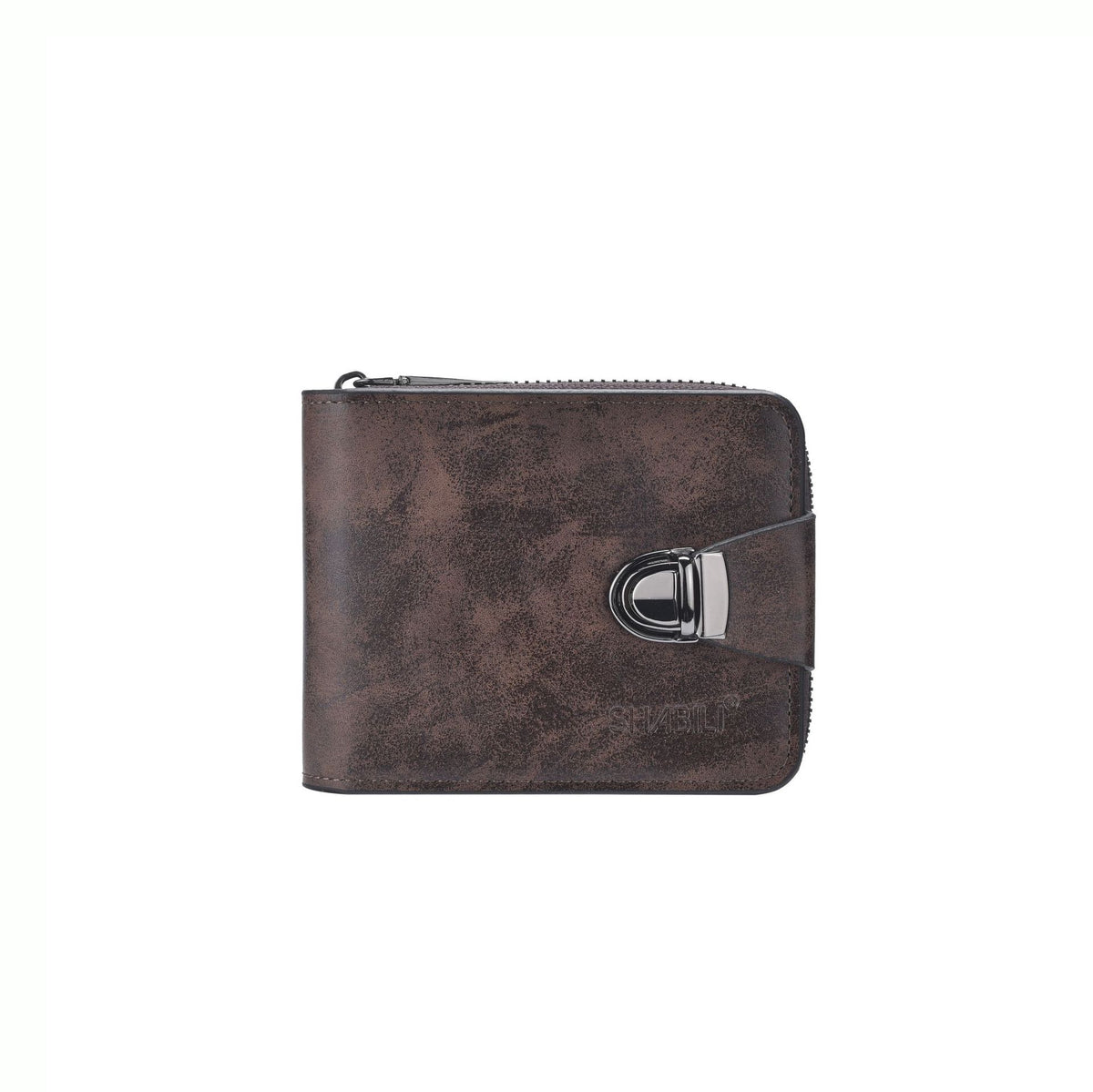 Fashion Men's Vintage Zipper Multiple Slots Coin Purses