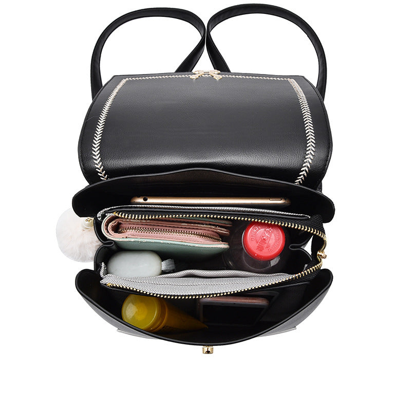 Women's Korean Fashionable Color Matching Shopping Backpacks