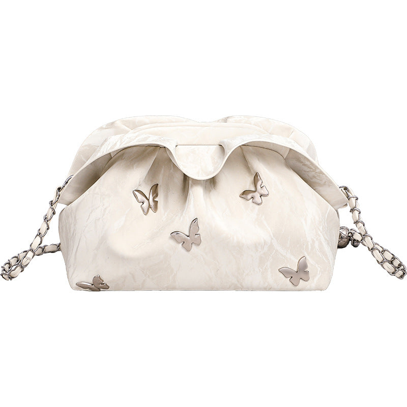 Women's Versatile Pleated High-grade Chain Fashion Cloud Women's Messenger Bag