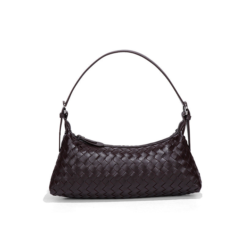 Women's Woven High-grade Fashionable Underarm Baguette Bags