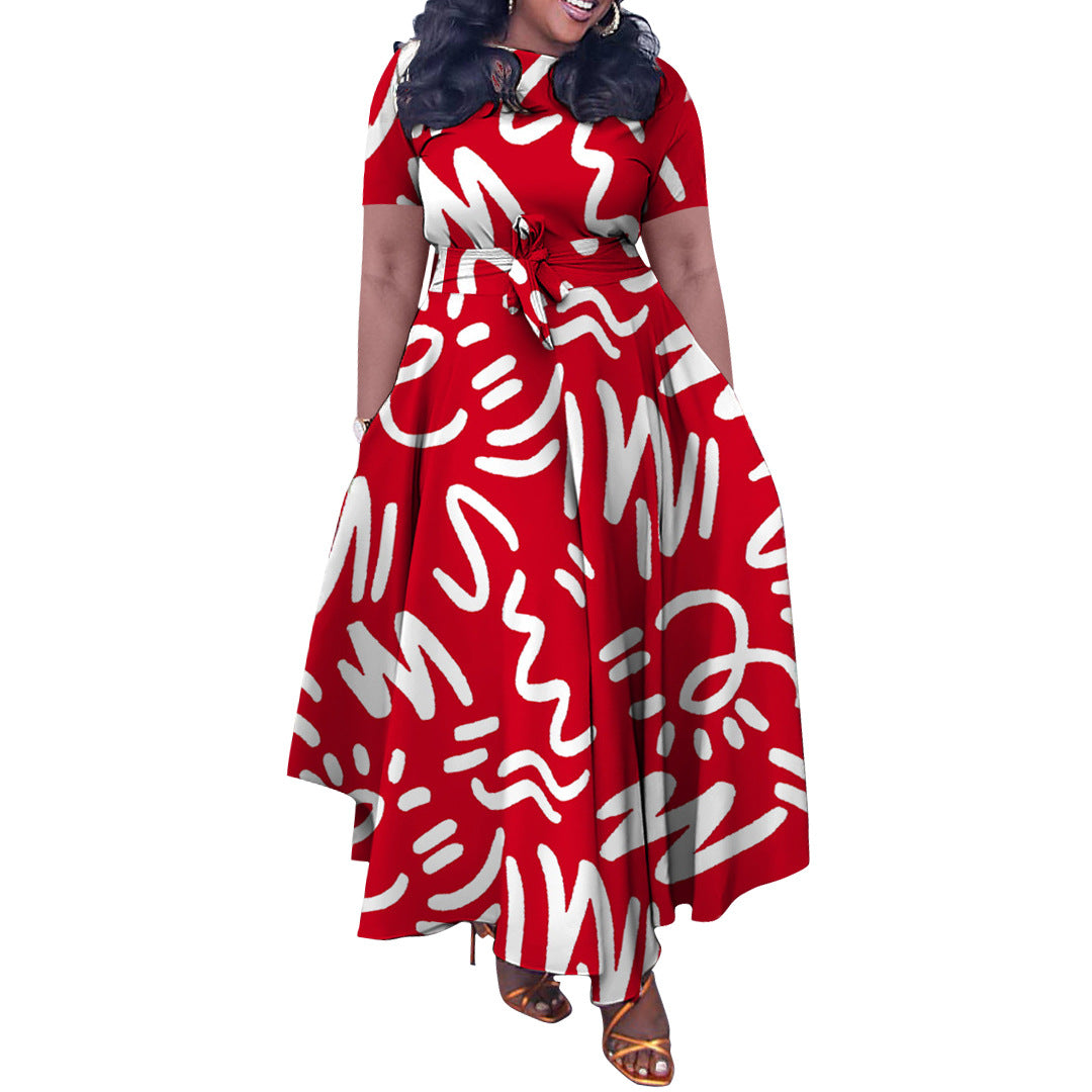 Women's Fashion Elegant Tied Africa Maxi Dress Dresses