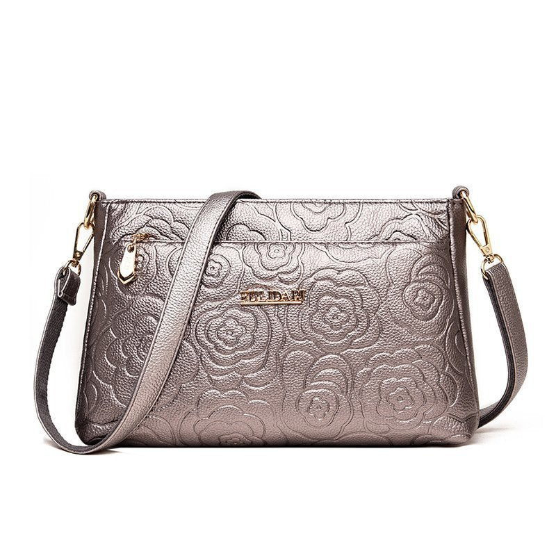 Women's Style Embossed Peony Trendy Mummy Super Shoulder Bags