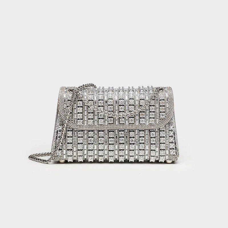 Women's Rhinestone Fashion Aura Bright Dionysian Portable Shoulder Bags