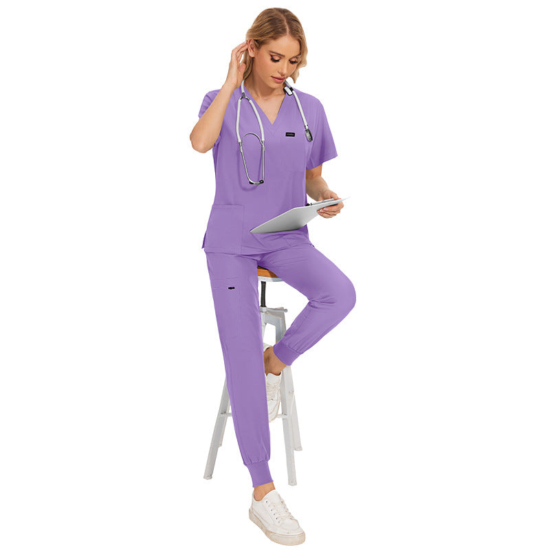 Color Fruit Green Short-sleeved Nurse Jogging Uniform