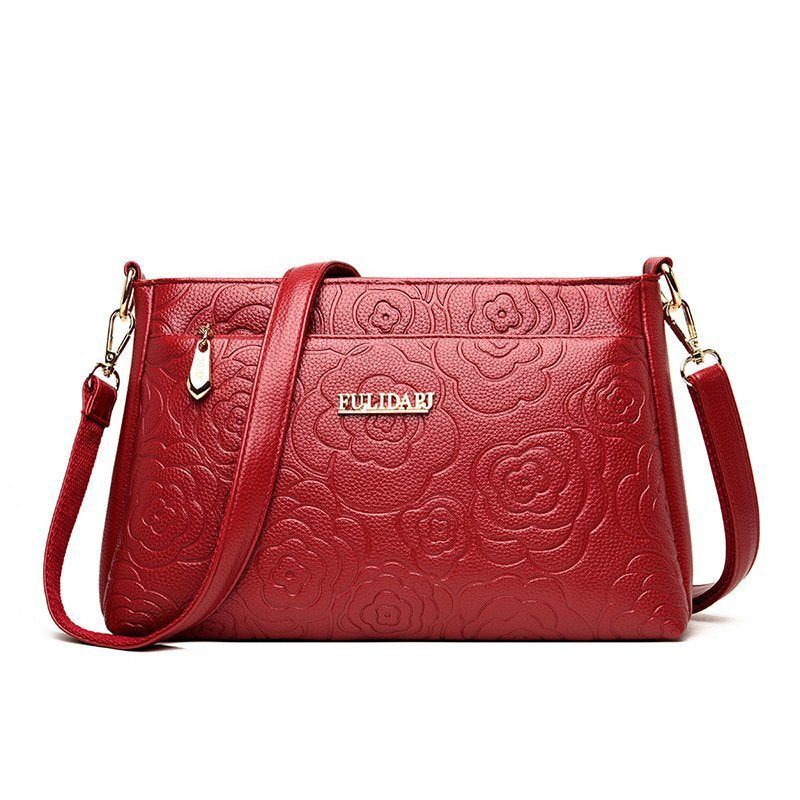 Women's Style Embossed Peony Trendy Mummy Super Shoulder Bags
