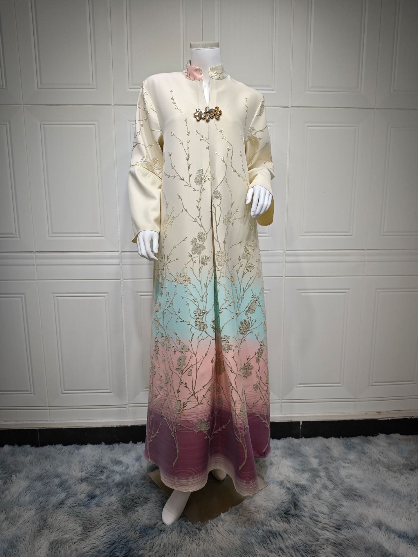 Fashionable High-grade Jacquard Fabric Embroidered Gradient Clothing