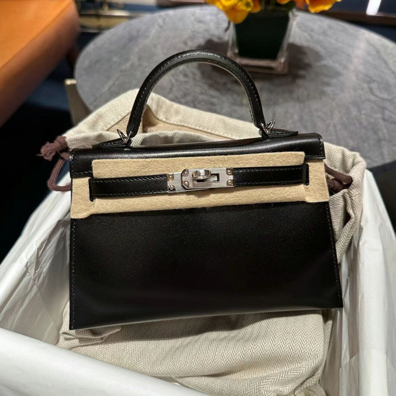 Women's Second Generation Kelly Sier Glossy Leather Shoulder Bags