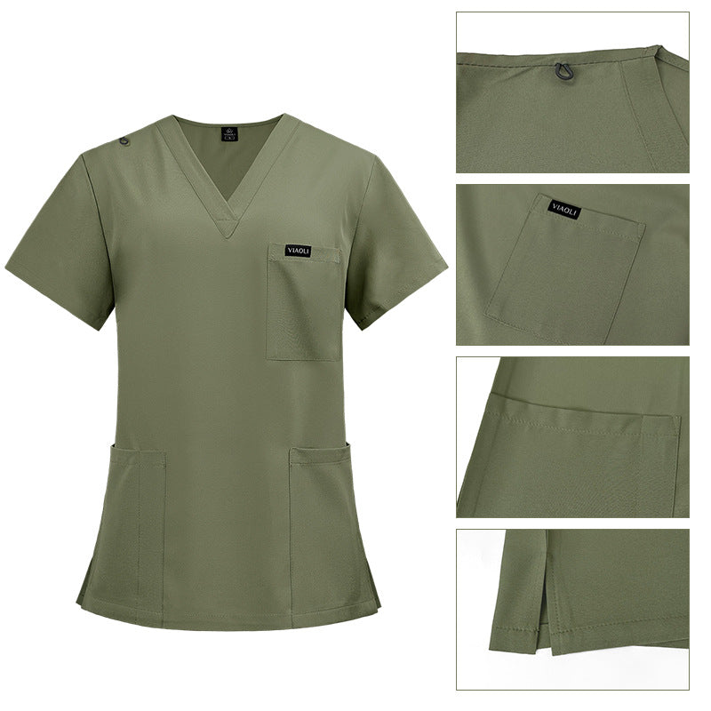 Color Operating Room Sleeve Hand Washing Female Uniform