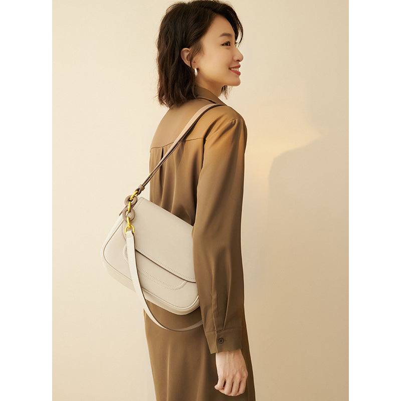 Women's Underarm Niche High-grade Fashionable Texture Saddle Shoulder Bags