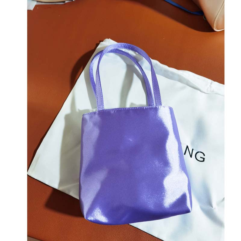 Women's Satin Color Matching Chessboard Plaid Underarm Armpit Bags