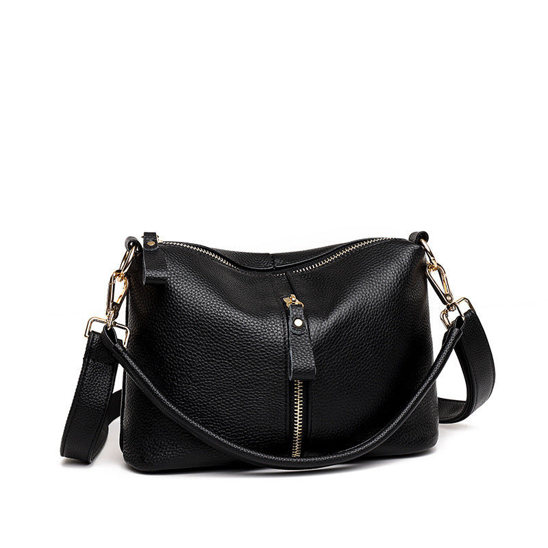 Women's Simple Large Capacity Cowhide Fashion Popular Shoulder Bags
