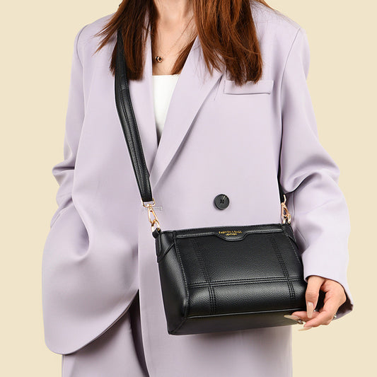 Women's Mother Graceful Soft Leather Elegant Crossbody Bags