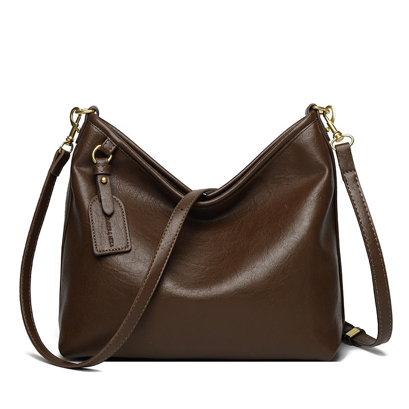 Women's Popular Retro Large Capacity Totes High-grade Crossbody Bags