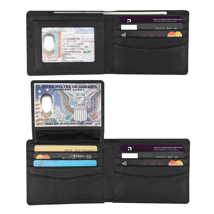 Glamorous Popular Men's Short Three-fold Swiping Men's Wallet