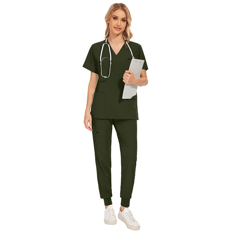 Color Fruit Green Short-sleeved Nurse Jogging Uniform