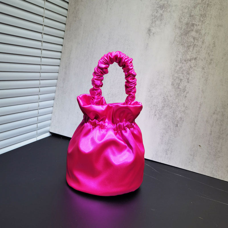 Women's Pleated High-grade Satin Versatile Mini Crossbody Bags