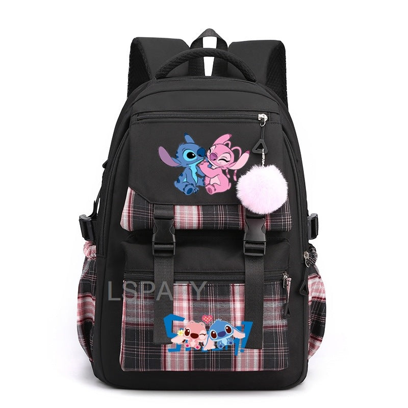 Children's Star Stitch Schoolgirl Young Cartoon Backpacks