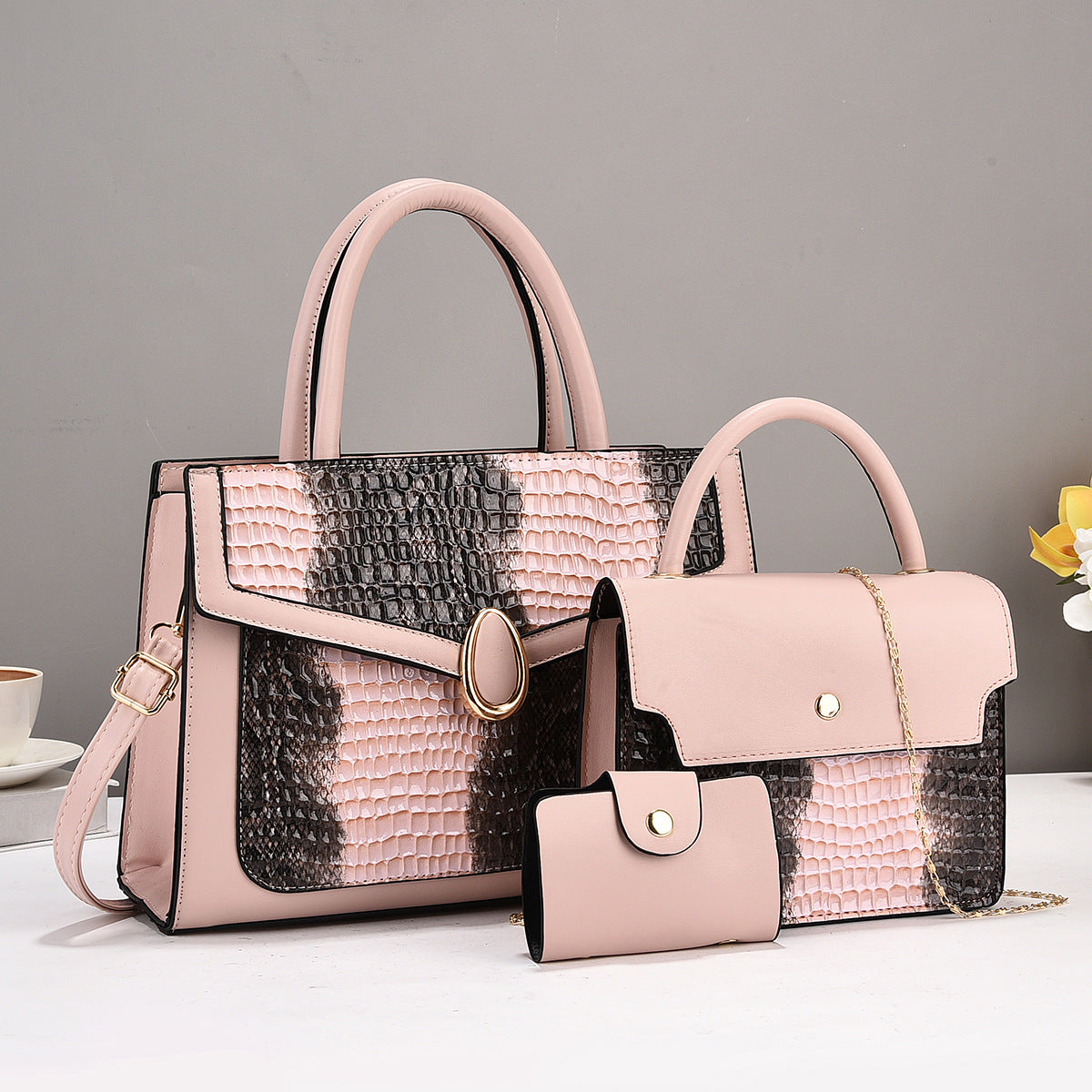 Women's Three-piece Fashion Creative Stone Pattern Western Bags