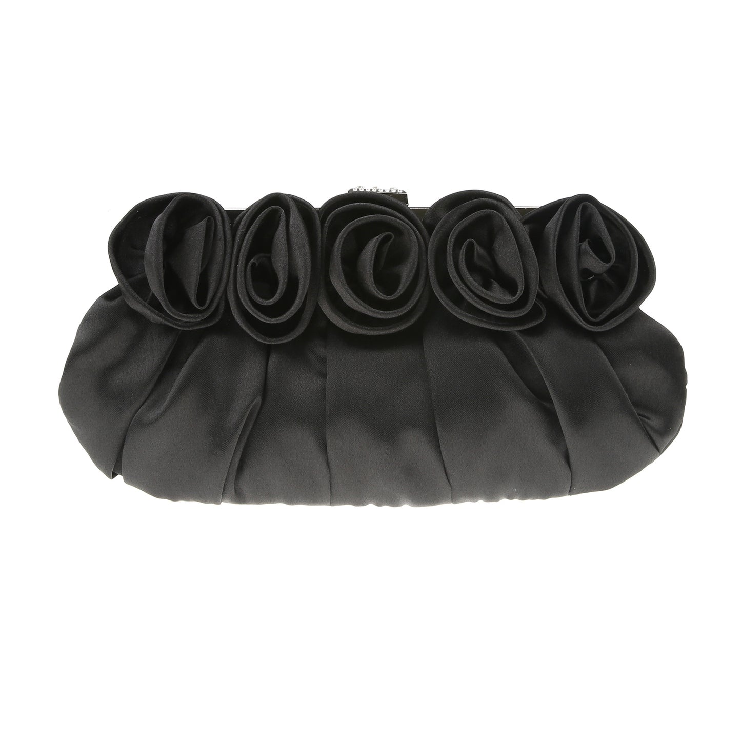 Women's Simple Three-dimensional Flower Satin Clutch Chain Evening Bags
