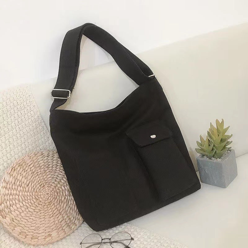 Canvas Style Commuter Large Capacity Shopping Mother Women's Shoulder Bag