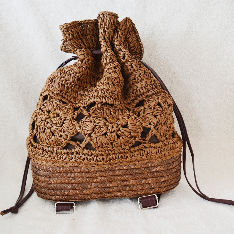 Women's Straw Beach Woven Portable Pastoral Style Handbags