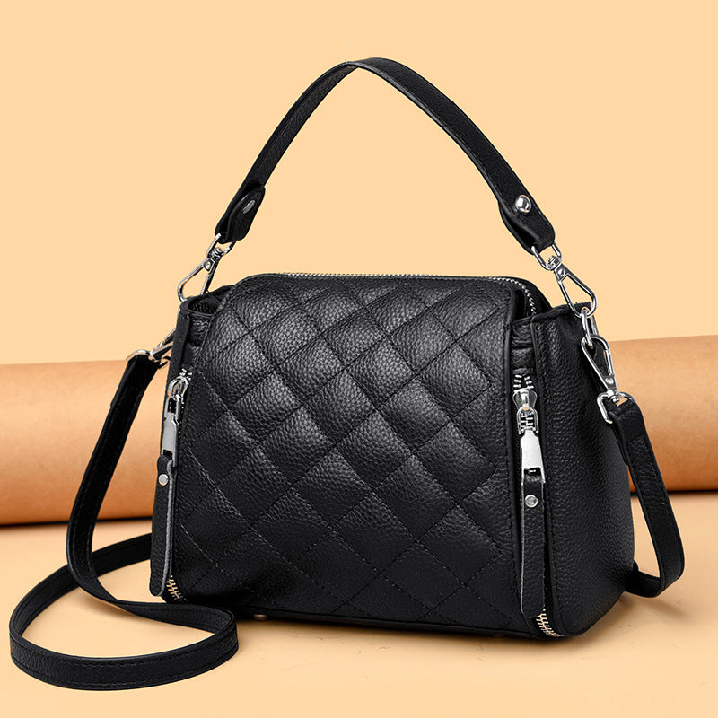 Women's Leather Simple Trendy Top Layer Cattlehide Shoulder Bags