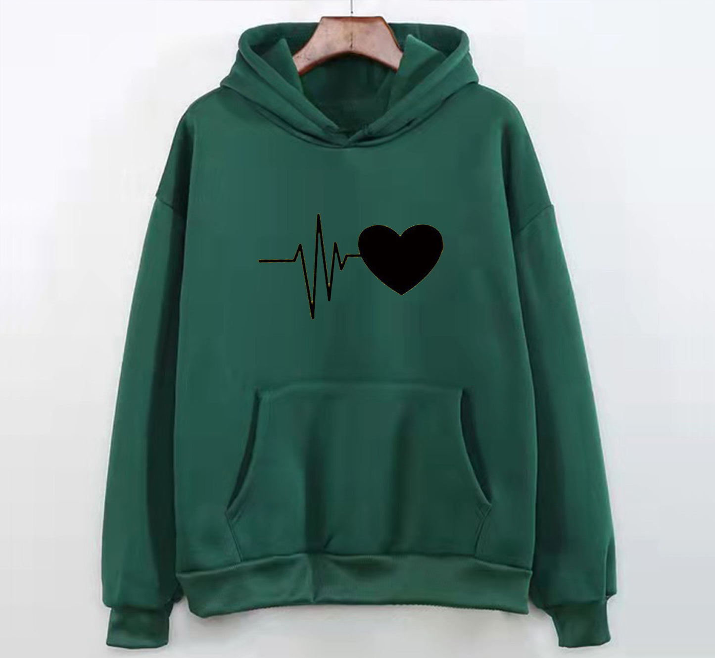 Versatile Fleece-lined Hoodie Unisex Wear Loose Sweaters