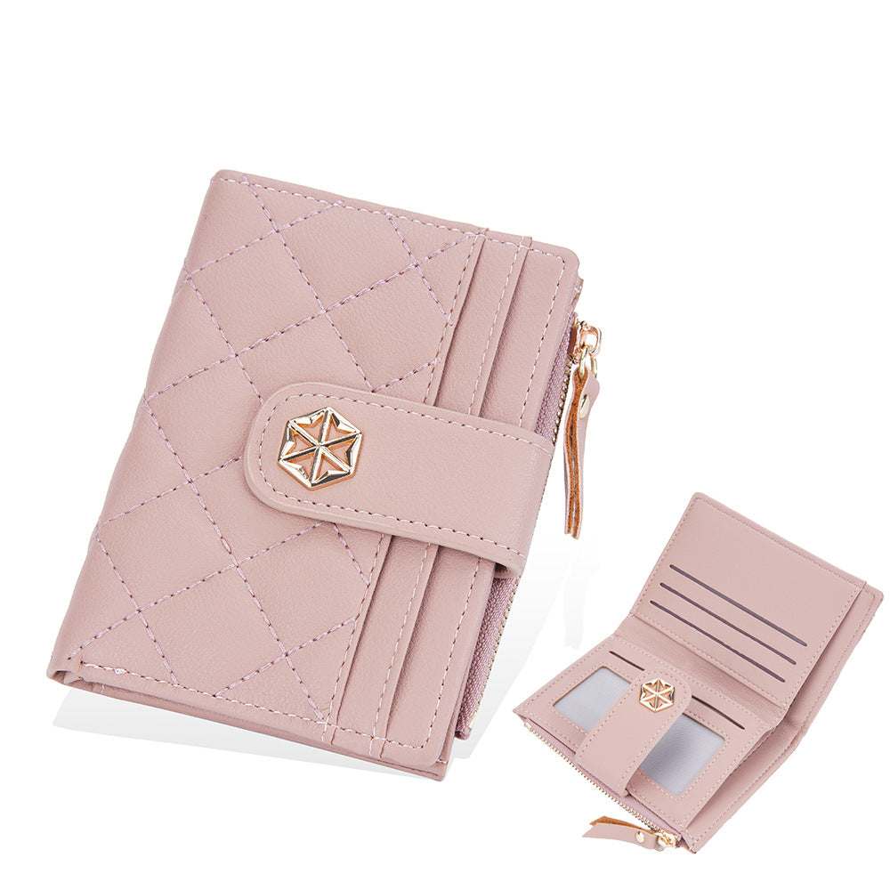 Women's Korean Style Multiple Slots Hasp Zipper Fashion Ladies Wallet