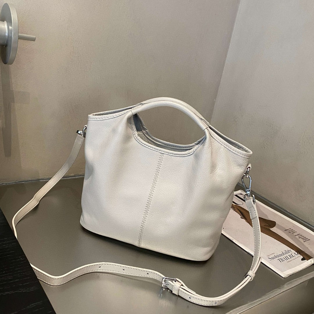 Women's First Layer Cowhide Natural Milled Lady's Bags