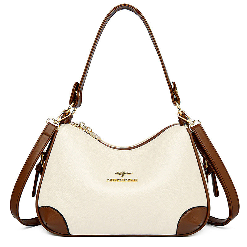 Women's Soft Leather Mother Simple Versatile Large Crossbody Bags