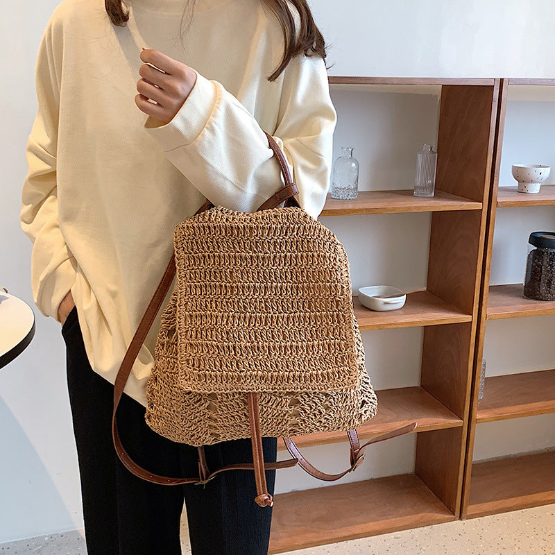 Women's Mori Style Single Straw Fashion Woven Bags