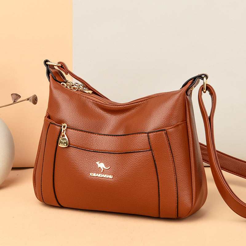 Women's Summer Fashion Simple Mom Style Soft Crossbody Bags