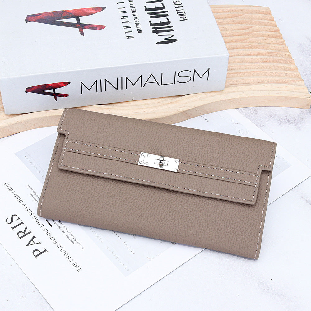 Women's Long Genuine Leather Fashion Kelly Money First Layer Ladies Wallet