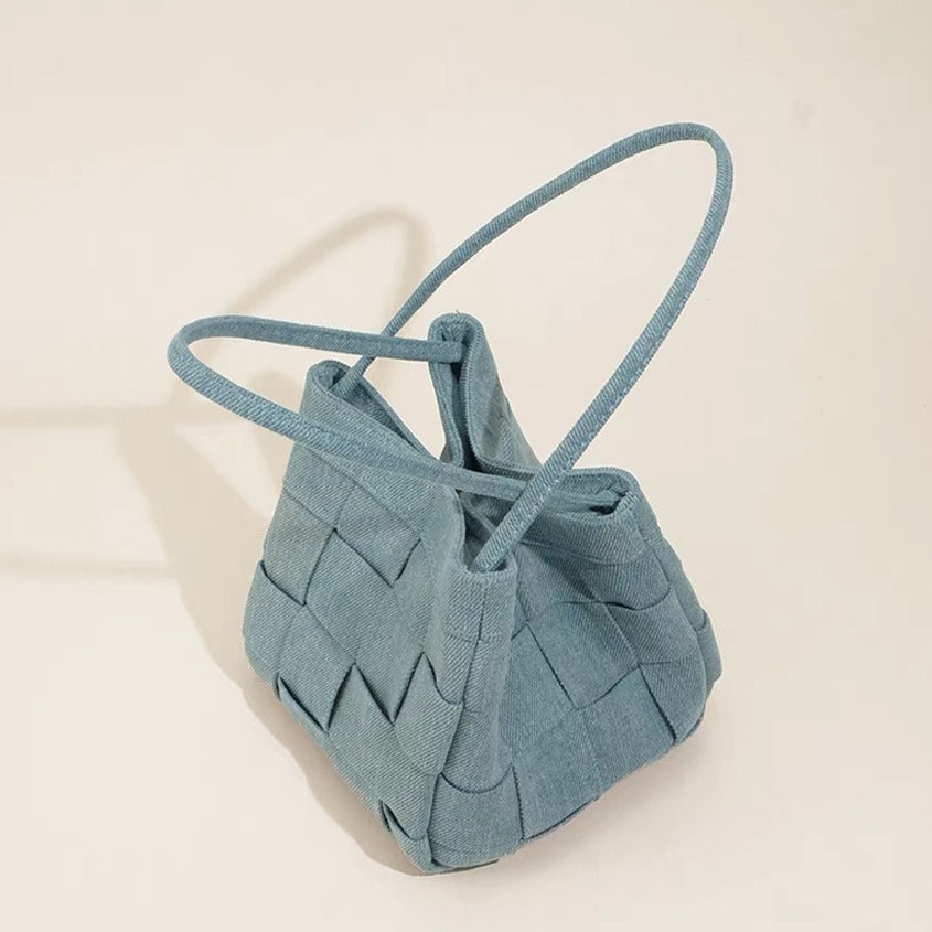 Women's Niche Hand-woven Simple Fashion Canvas Shoulder Bags