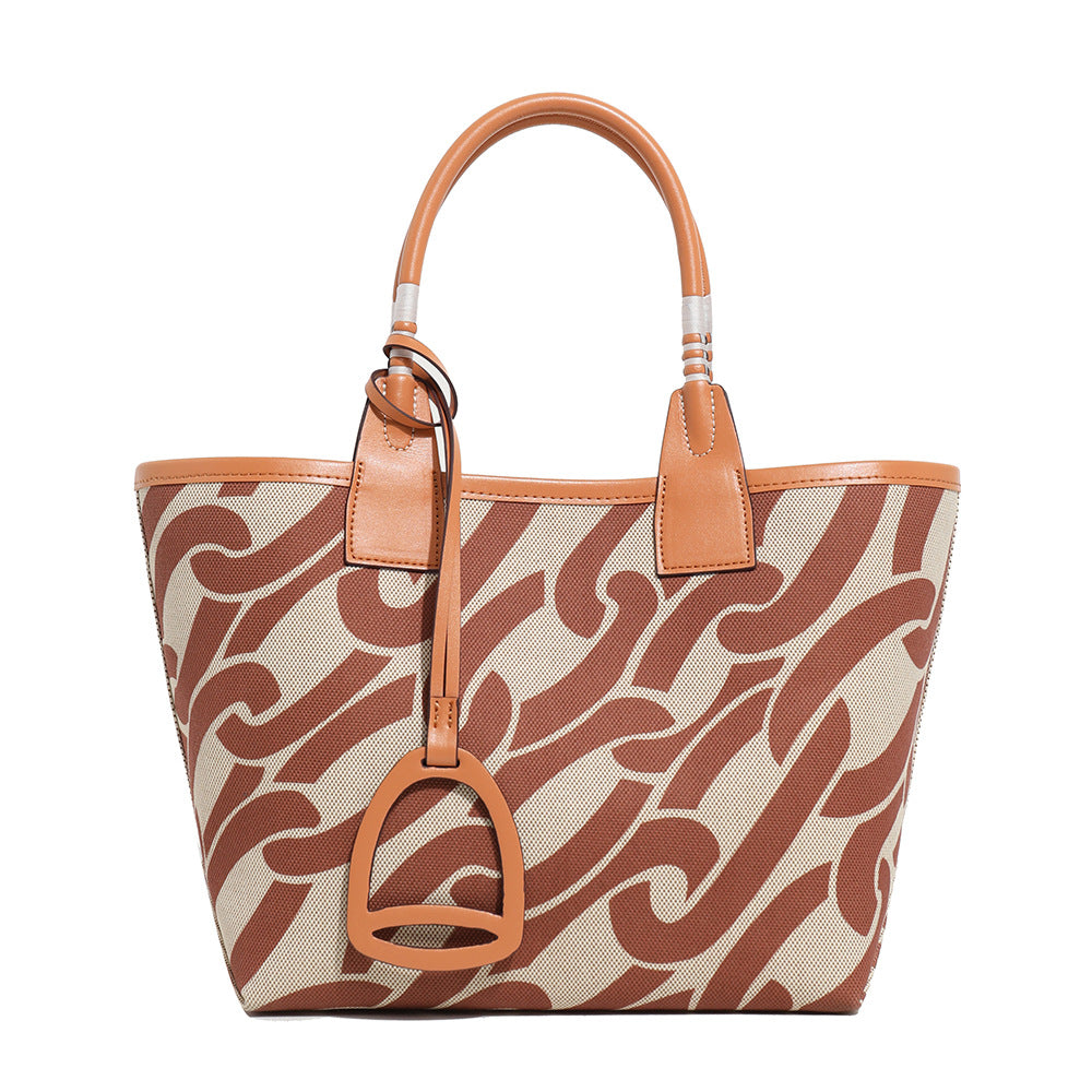 Women's Printed Fashion Canvas Textured Female Handmade Handbags