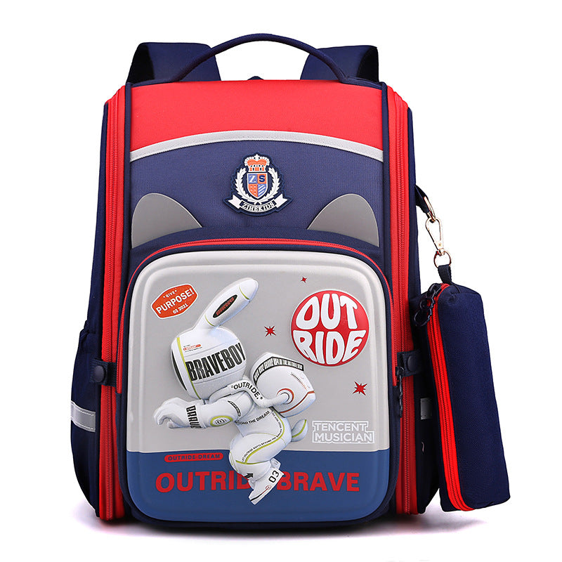 Male Burden Reduction Spine Protection Cartoon Space Elementary School Students' Schoolbags