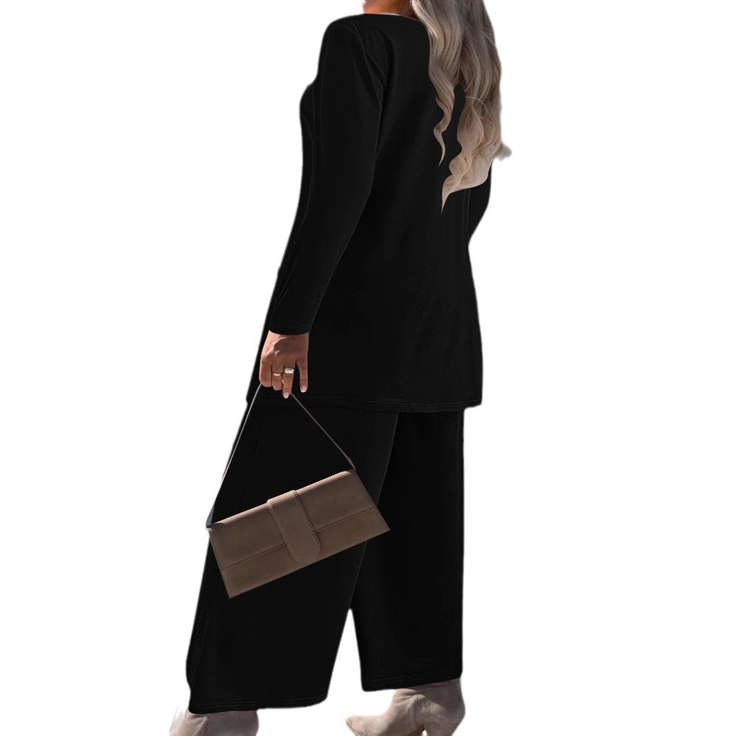 Women's Solid Color Leisure Commute Trousers Long Sleeve Suits