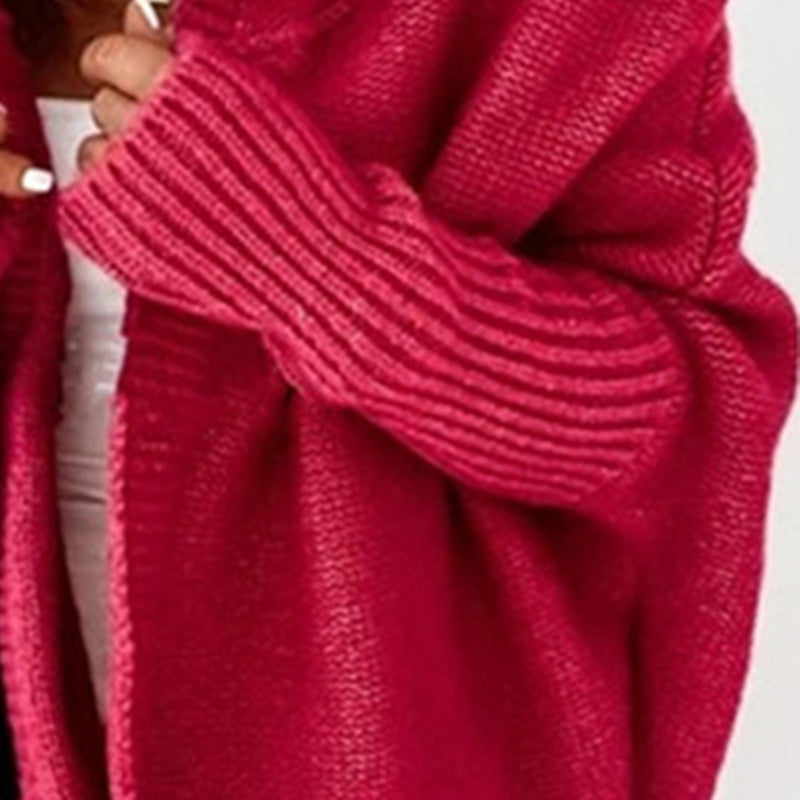Collar Temperament Commute Bat Sleeved Soft Knitwear