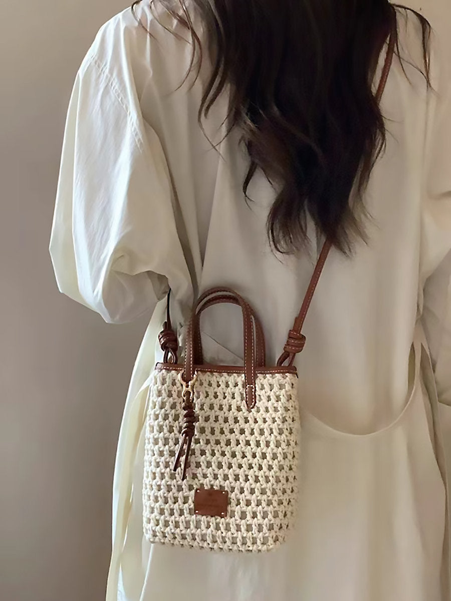 Women's South Wind Sunshine Summer Woven Underarm Shoulder Bags