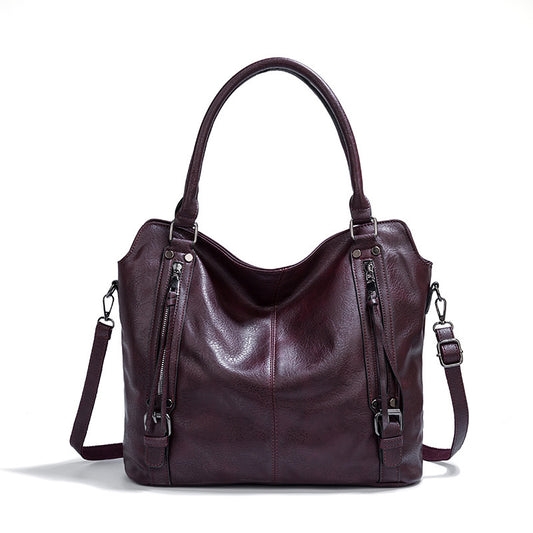 Women's Large Portable Soft Leather Capacity Tote Bags