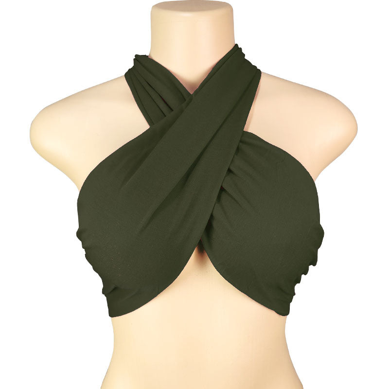 Women's Spring T-shirt Solid Color Sexy Variety Halter Tops