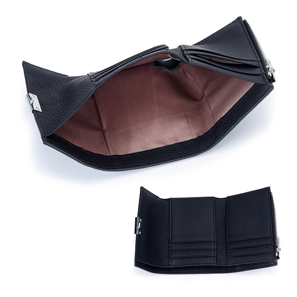 Women's Pure Top Layer Cowhide Short Fashion Ladies Wallets