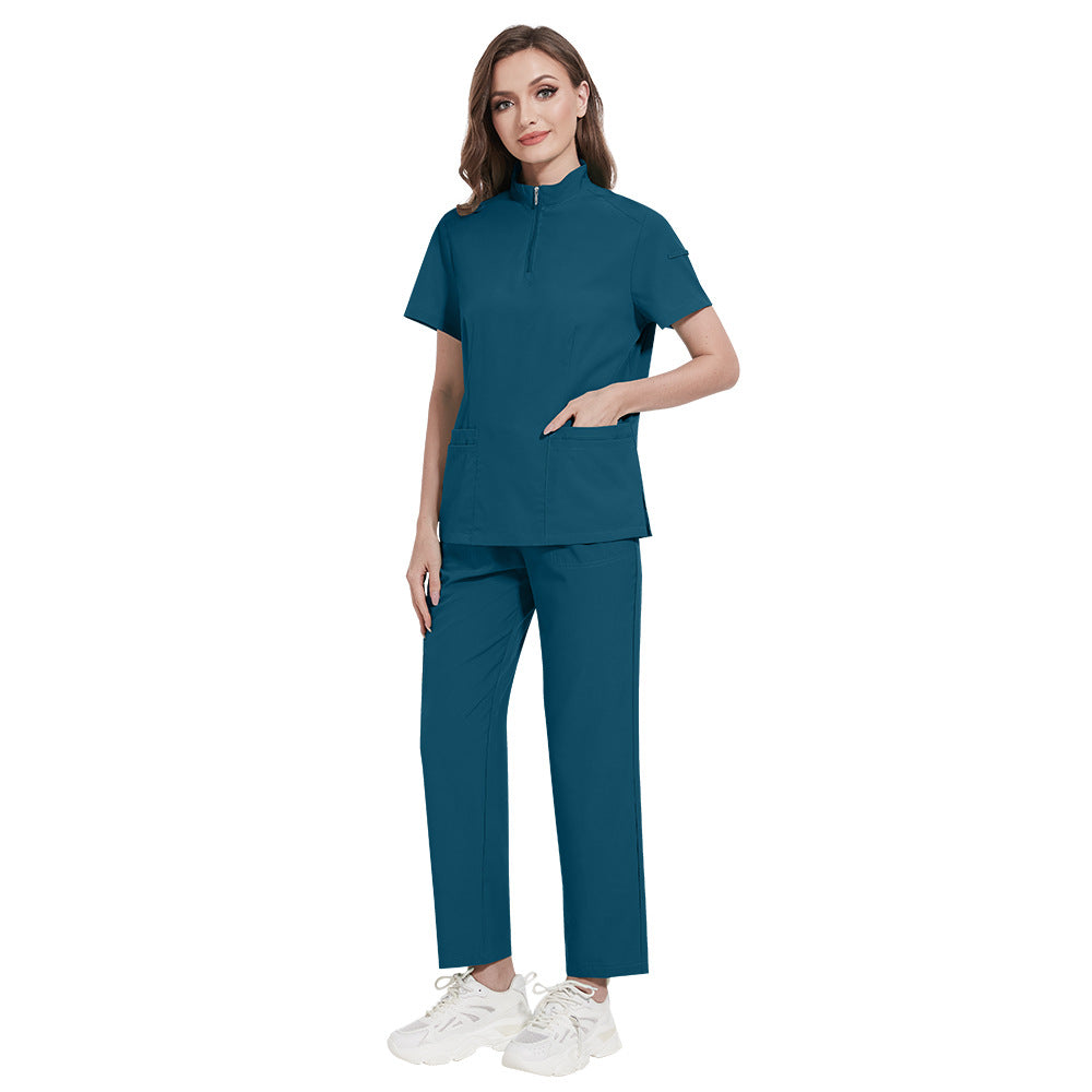 Women's Stand Collar Nurse Work Clothes Hand Uniform