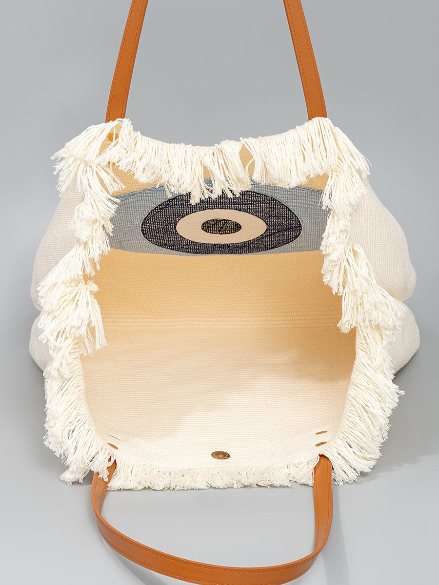 Women's Towel Embroidery Bohemian Canvas Portable Shoulder Bags