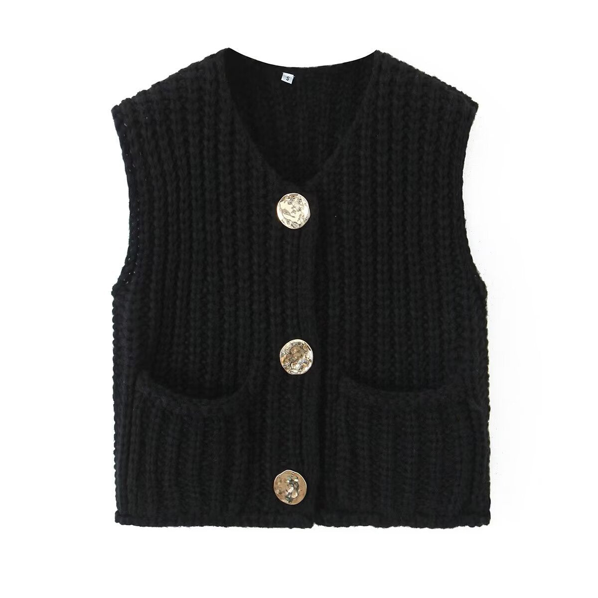 Women's Summer Street Fashion Thick Needle Knitted Vests