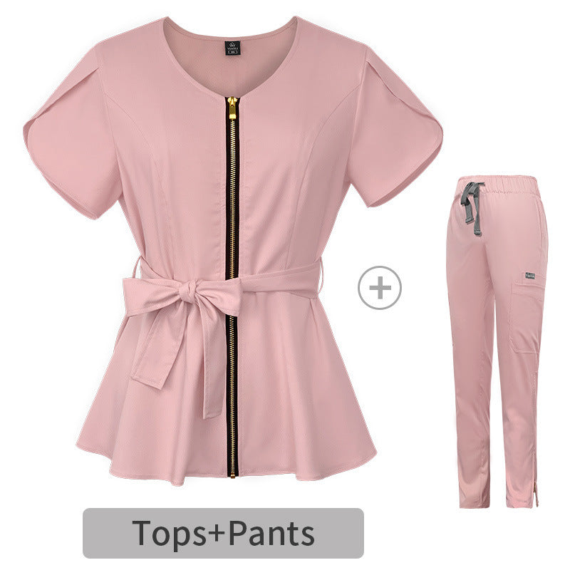 Women's Split Hospital Sleeve Operating Stretch Nurse Uniform